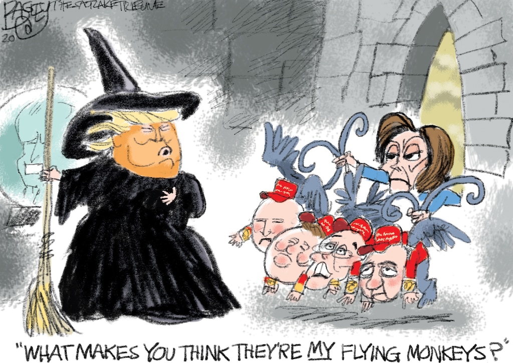 (Pat Bagley | The Salt Lake Tribune) This cartoon, titled "Which Witch Hunt?," appears in The Salt Lake Tribune on Thursday, Jan. 16, 2020.