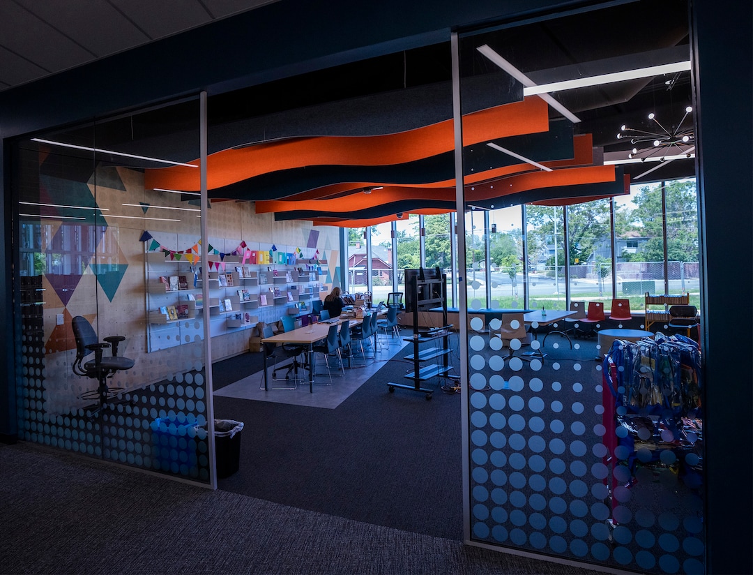 (Rick Egan | The Salt Lake Tribune)  The Grand Opening for the new Granite Library on 3300 South, is scheduled to for July. Thursday, June 2, 2022.