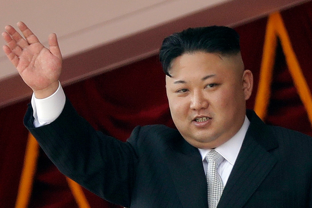 FILE - In this April 15, 2017, file photo, North Korean leader Kim Jong Un waves during a military parade in Pyongyang, North Korea.