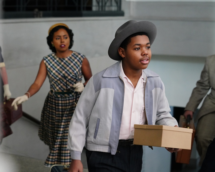 (ABC/James Van Evers) Adreinne Warren as Mamie Till Mobley and Cedric Joe as Emmett Till in "Women of the Movement."