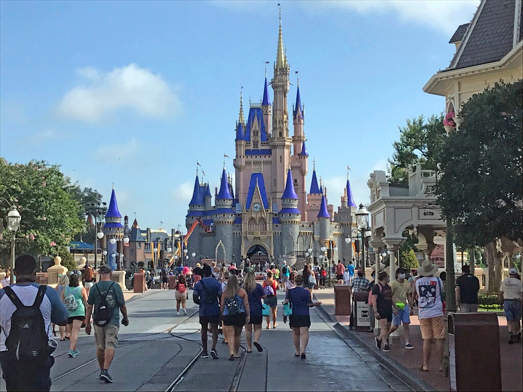 (Gabrielle Russon | Orlando Sentinel via AP file photo)  Disney annual passholders get a peek at the coronavirus-inspired changes inside the Magic Kingdom Thursday, July 9, 2020 in Lake Buena Vista, Fla.