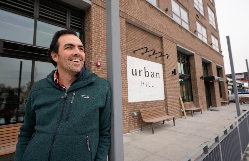 (Francisco Kjolseth | The Salt Lake Tribune) Brooks Kirchheimer, co-owner of Hearth and Hill group, is pictured on Wednesday, Dec. 7, 2022, as they get ready to open Salt Lake City’s newest restaurant Urban Hill, a 72,000-square-foot restaurant in the new Post District at 550 S. 300 West.