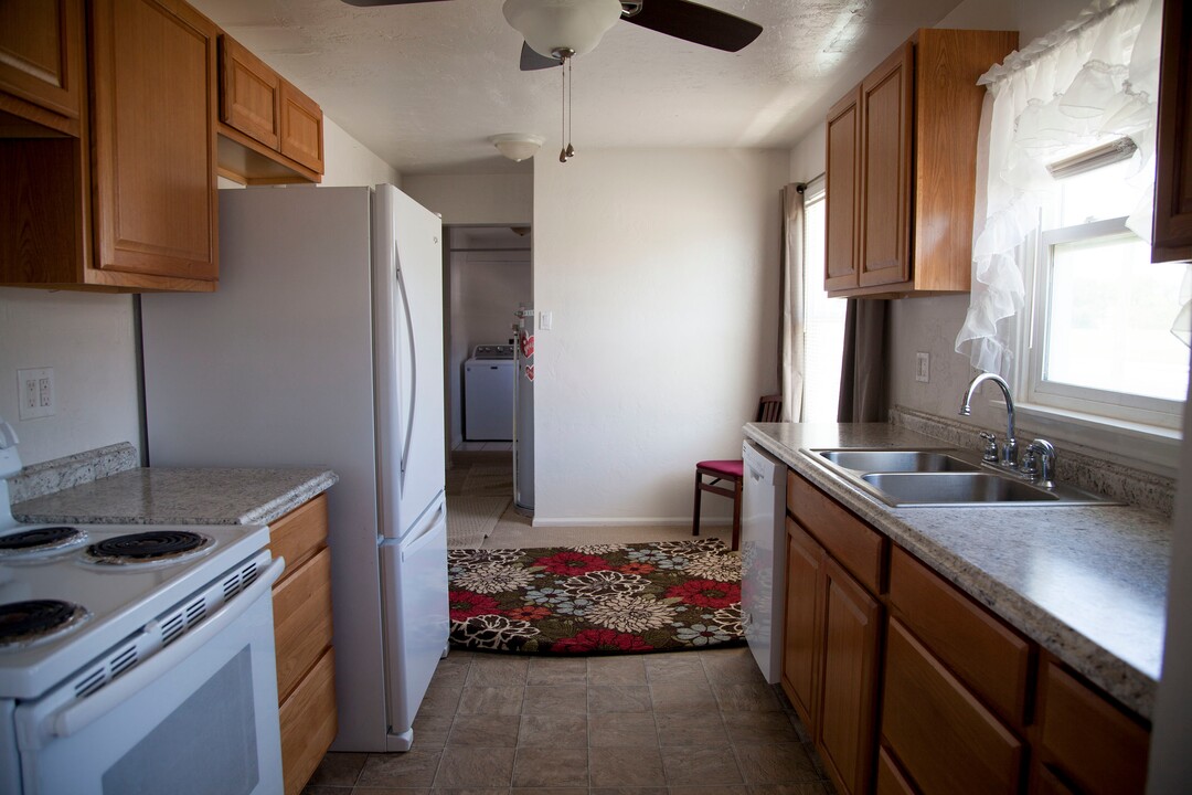 (Stella Yu |  The Salt Lake Tribune) Located right across the street from Parkview Elementary, this Glendale home has easy access to school. The 1,088-square-foot home comes with three bedrooms, one and a half bath, a kitchen and a living room with hardwood flooring.