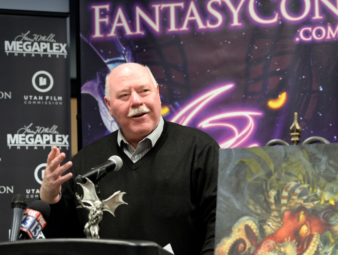 Al Hartmann  |  The Salt Lake TribuneSandy Mayor Tom Dolan welcomes FantasyCon at press conference in Sandy City Hall Wednesday Dec. 17 to announce new convention dates and a new partnership with Sandy City and Jordan Commons .  FantasyCon also announced new convention dates and the dates for FilmQuest Festival. FantasyCon is a 3 day convention that brings to life the fantasy books, movies and artwork that fans love in a fully immersive environment for the entire family.  The convention will be June 2-4, 2016 in Sandy's South Towne Center. 