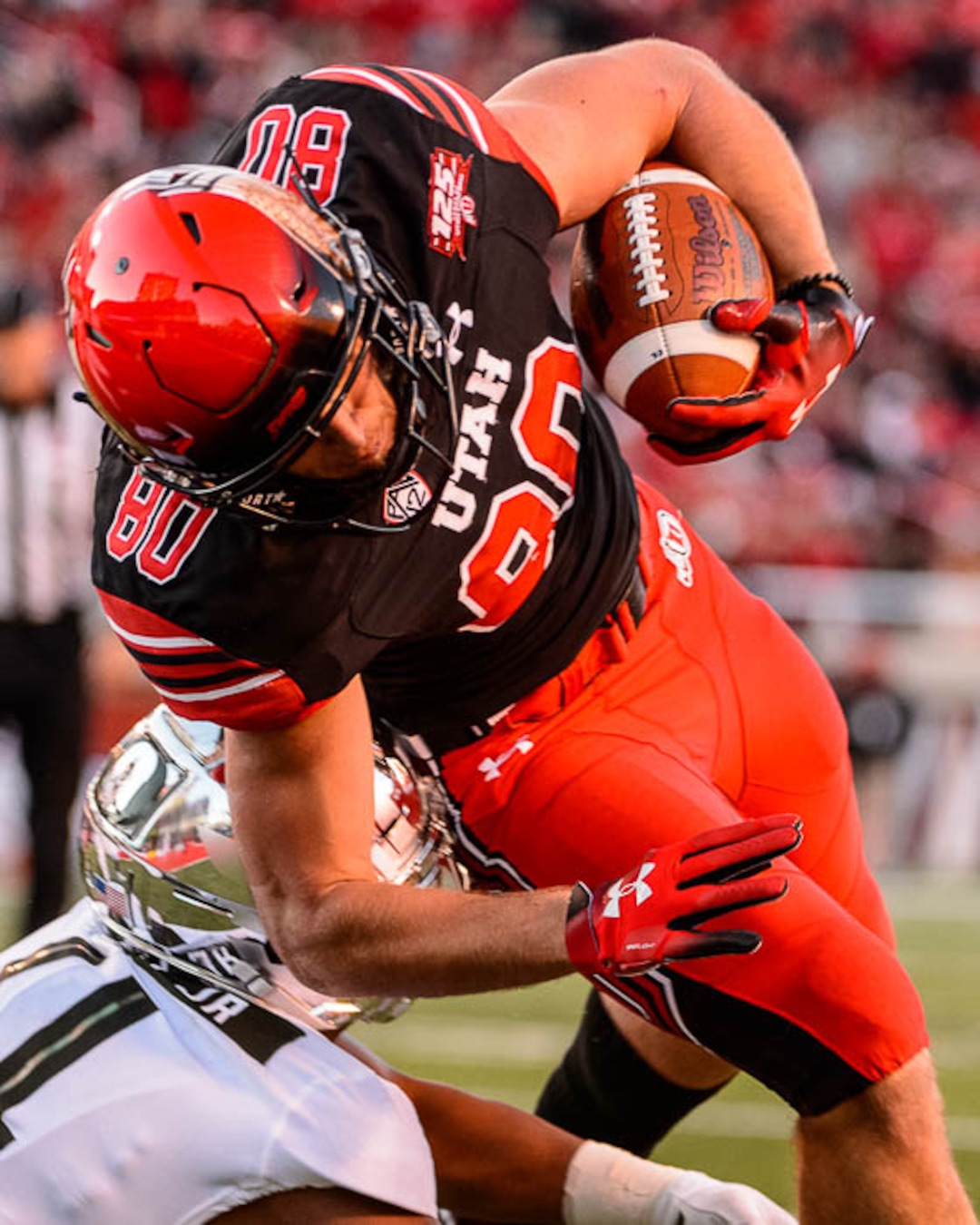 (Trent Nelson | The Salt Lake Tribune)  Utah Utes tight end Brant Kuithe (80). Utah Utes host the Oregon Ducks, NCAA football at Rice-Eccles Stadium in Salt Lake City on Saturday Nov. 10, 2018.