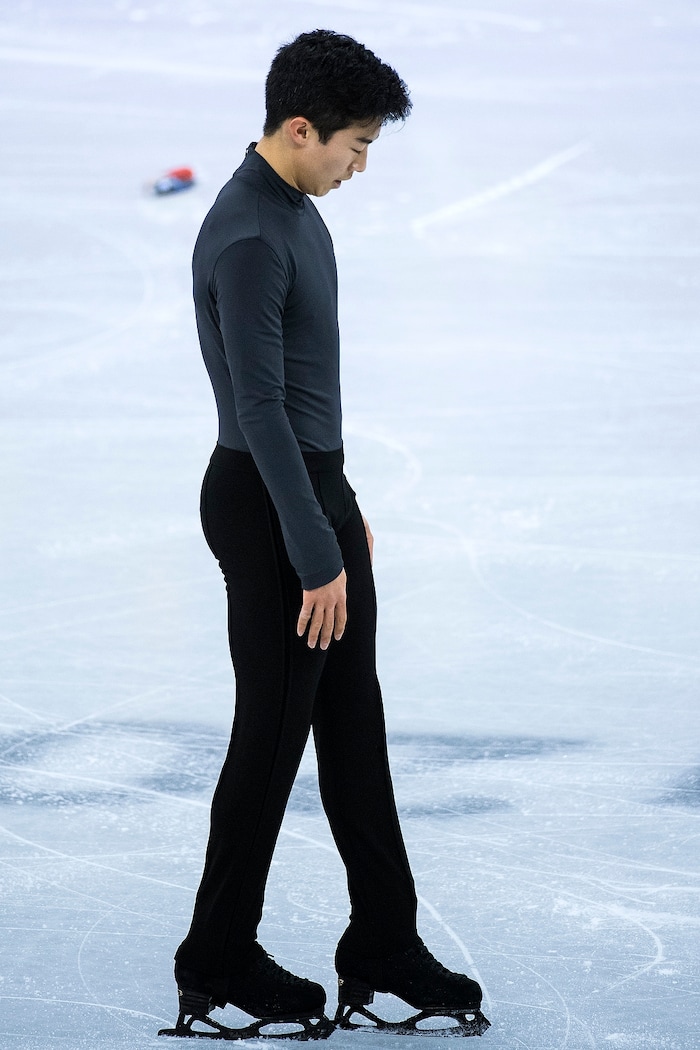 (Chris Detrick  |  The Salt Lake Tribune)  Salt Lake City's Nathan Chen after competing in the Men Single Skating Short Program at Gangneung Ice Arena during the Pyeongchang 2018 Winter Olympics Friday, Feb. 16, 2018. Chen finished with a score of 82.27.