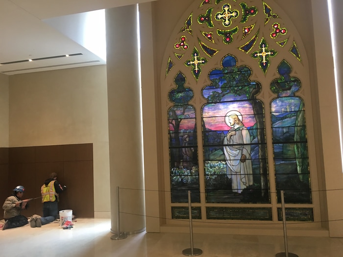 (Thomas Burr | The Salt Lake Tribune) Workers finish up last-minute details ahead of the opening of the new Museum of the Bible in Washington, D.C.