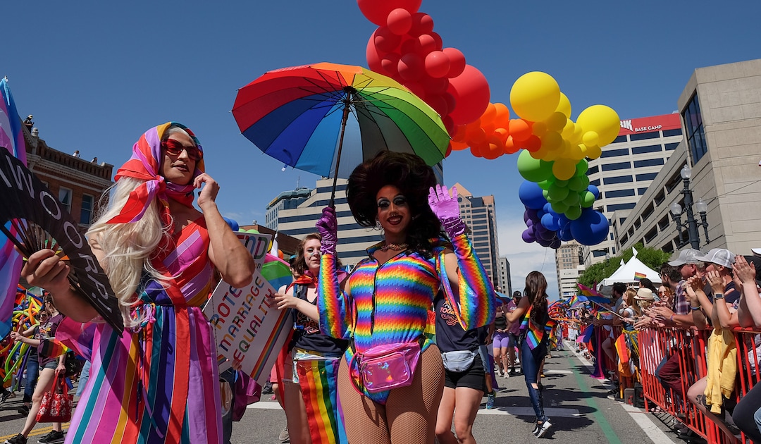 (Francisco Kjolseth  |  The Salt Lake Tribune)  Thousands participate in the Utah Pride Parade in Salt Lake City on Sunday June 2, 2019.