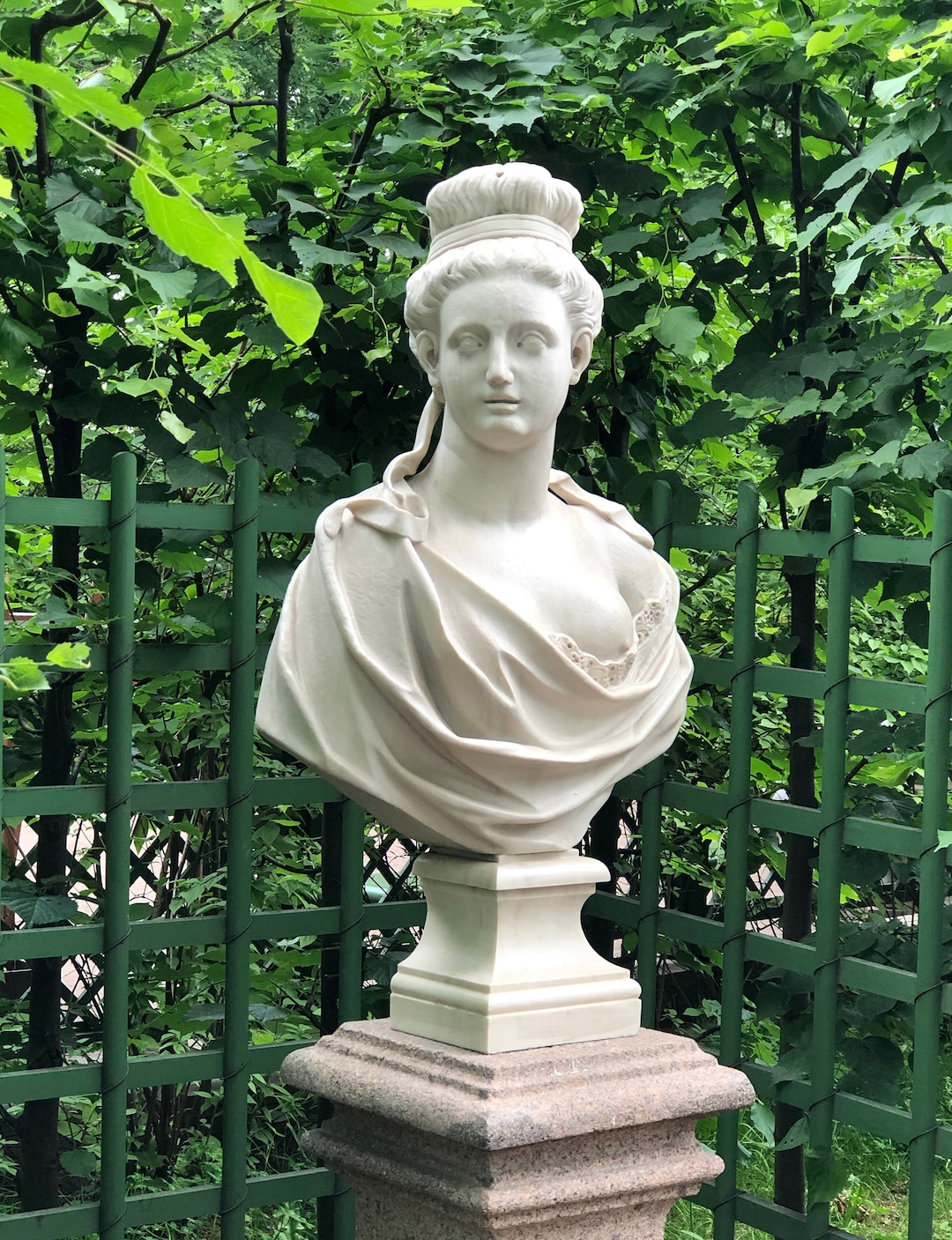 (Michael Stack  | Special to The Salt Lake Tribune) Statue of Camilla in the Summer Palace Garden in St. Petersburg.