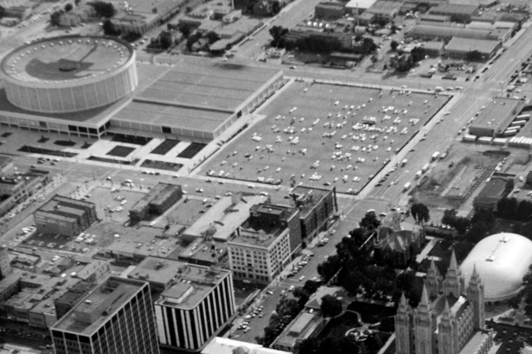 (photo courtesy of Utah Symphony) The parking lot at the Salt Palace is seen in this undated photo. The site would later become the home of Abravanel Hall.
