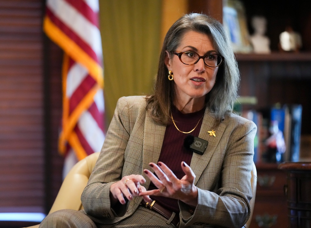 (Bethany Baker  |  The Salt Lake Tribune) Lt. Gov. Deidre Henderson speaks during an interview in her office at the Utah Capitol in Salt Lake City on Wednesday, Sept. 9, 2026.