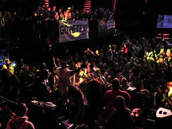 (Erin Alberty | The Salt Lake Tribune) George Clinton and Parliament Funkadelic perform for Outdoor Retailer show attendees at a party Jan. 25, 2018 in the Temple Nightclub in Denver.