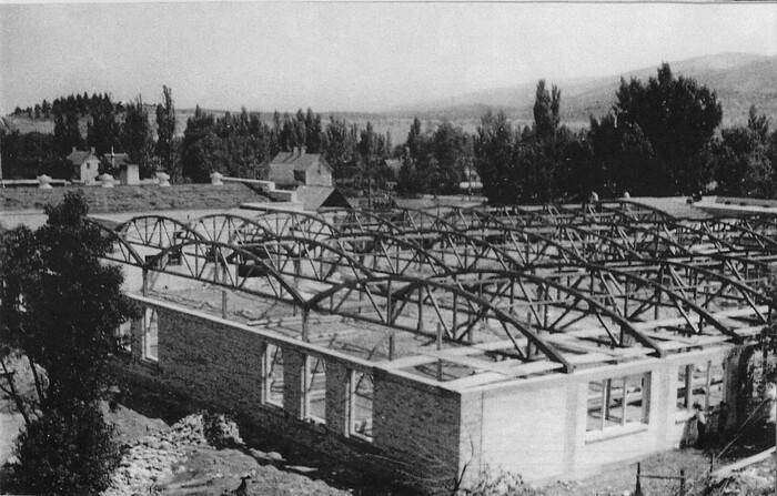 (Photo courtesy of the city of Manti) Manti's parachute factory is seen during construction in 1942.