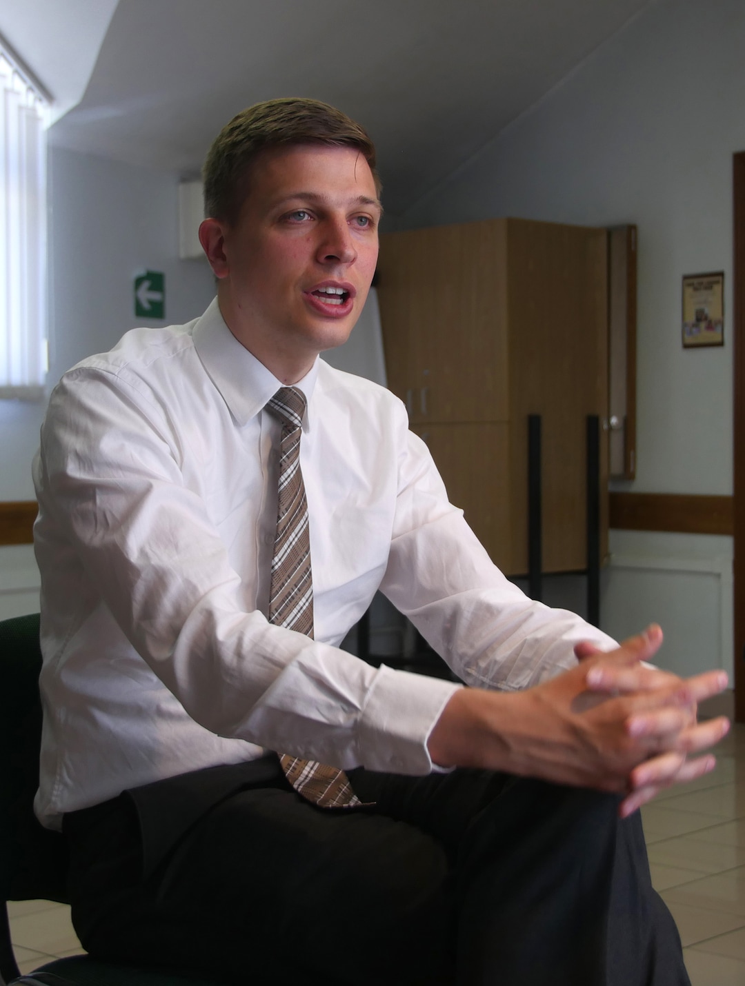 (Michael Stack  |   Special to The Salt Lake Tribune) Sergei Antamanov, LDS Church spokesman, in the central Moscow meetinghouse.
