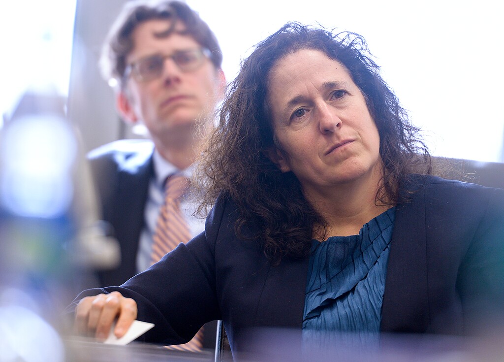 (Leah Hogsten  |  The Salt Lake Tribune) Stanford University professor Susanna Loeb said her research has found that when half the grade-level teachers at a school were replaced, the performance of students in that grade dropped by the equivalent of missing a month of school. Loeb was part of a panel on teacher turnover, sponsored by the advocacy group Voices for Utah Children at the Capitol Thursday, Feb. 22, 2018. In Utah, and around the nation, school administrators report struggling with a personnel shortage as teachers leave the profession in large numbers and fewer individuals pursue careers in education.