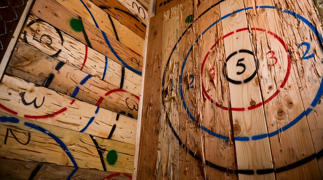 (Leah Hogsten  |  The Salt Lake Tribune)   At the new Salt Lake Social Axe Throwing, housed in a 4,000-square-foot converted steel fabrication shop at 1154 S. 300 West, you'll pay $15 per person for one hour, and $30 per person for two hours in a group of six or more.
