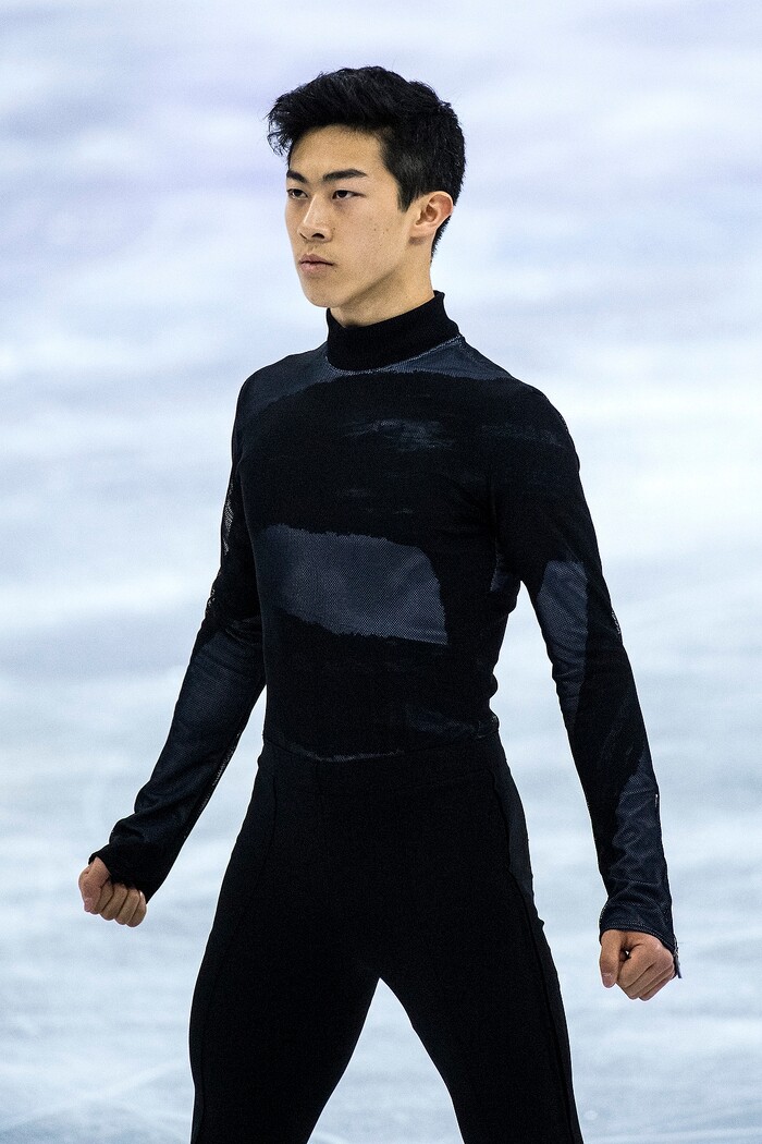 (Chris Detrick  |  The Salt Lake Tribune)  Salt Lake City's Nathan Chen competes in the Men's Single Skating Short Program for the Team Event at the Gangneung Ice Arena Friday, February 9, 2018.  Chen got fourth place with a score of 80.61.