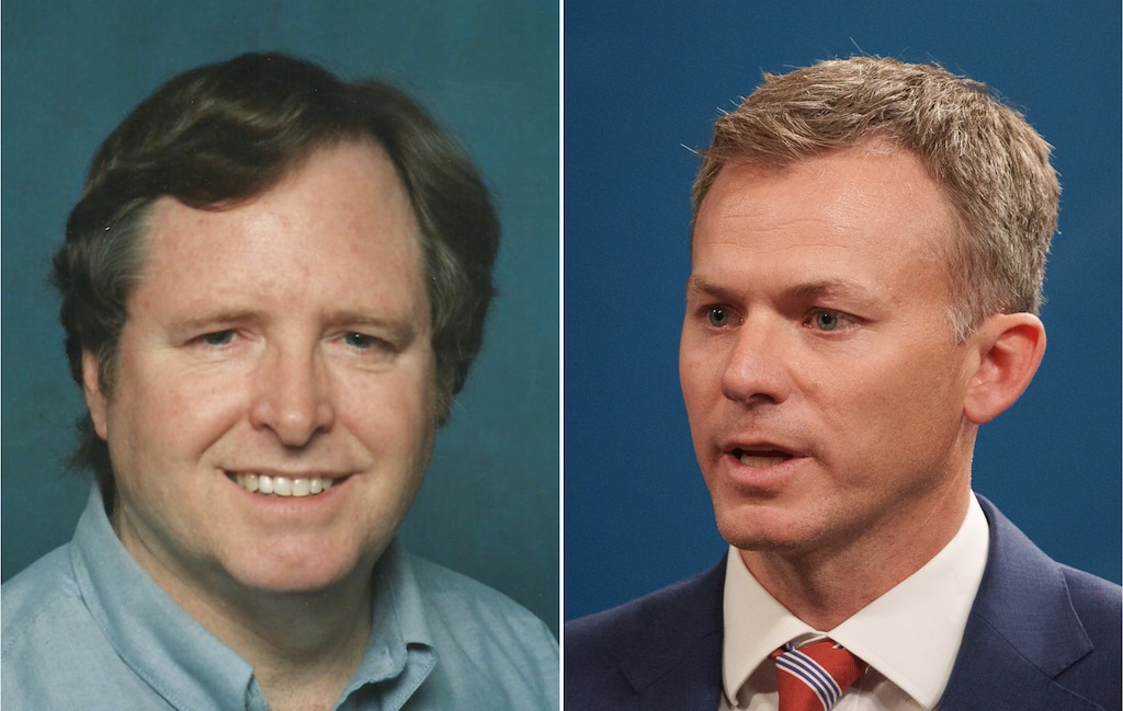 (Utah Democratic Party, The Salt Lake Tribune) Democrat Rick Jones, left, and Republican Rep. Blake Moore, candidates for the 1st Congressional District. According to Federal Election Commission filings, Moore has raised more than $1 million this year for his election, while Jones says he's raised around $3,000 dollars for his campaign.