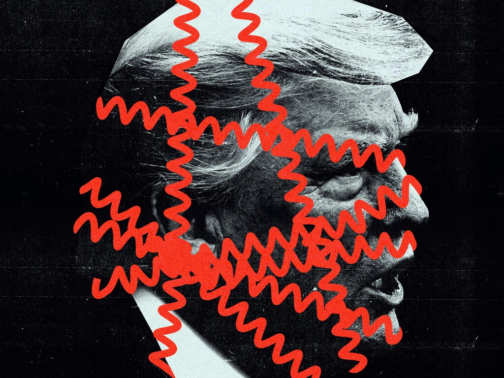 (Illustration by Mike McQuade; photograph by Doug Mills | The New York Times) 

QAnon, the sprawling online conspiracy network, is at the center of President Donald Trump’s attempt to overturn the election.