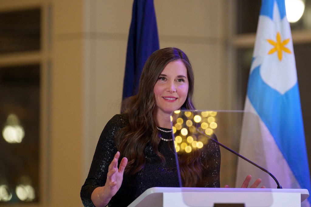 (Trent Nelson  |  The Salt Lake Tribune) Salt Lake City Mayor Erin Mendenhall delivers her State of the City address on Tuesday, Jan. 30, 2024. The Salt Lake City mayor supports a $1 billion legislative proposal that aims to bring the NHL to Utah.