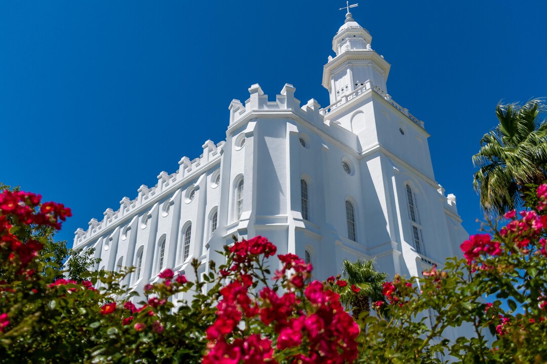 (Courtesy of The Church of Jesus Christ of Latter-day Saints) The St. George Temple.