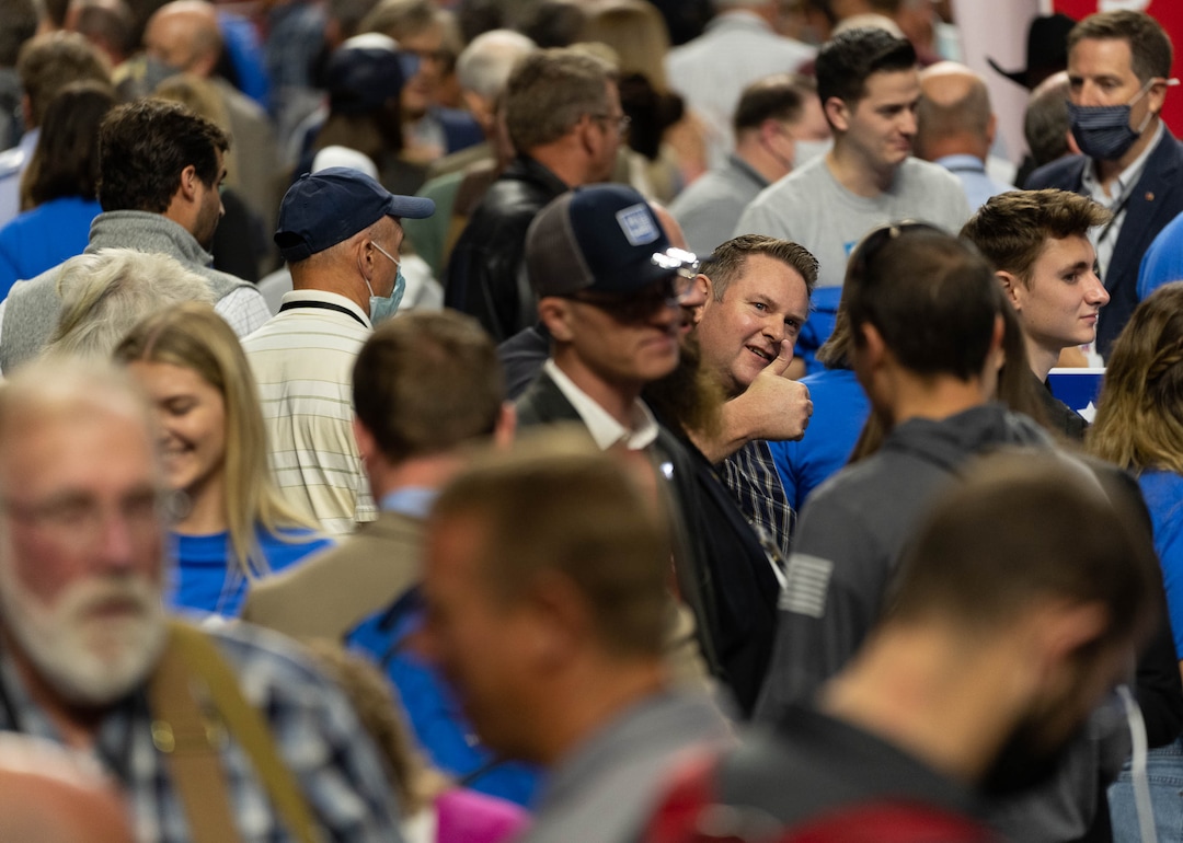 (Francisco Kjolseth | The Salt Lake Tribune) Delegates attend the Utah Republican Party’s 2021 Organizing Convention at the Maverik Center in West Valley City on Saturday, May 1, 2021, as they return to an in-person format after the pandemic forced the nominating convention to go online last year.
