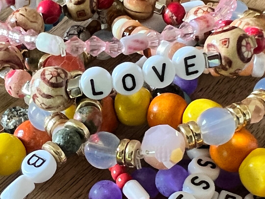 (Rick Egan | The Salt Lake Tribune)  Gracelyn Wilkinson makes "warrior" bracelets to give to others who are dealing with trials, on Tuesday, July 19, 2022.