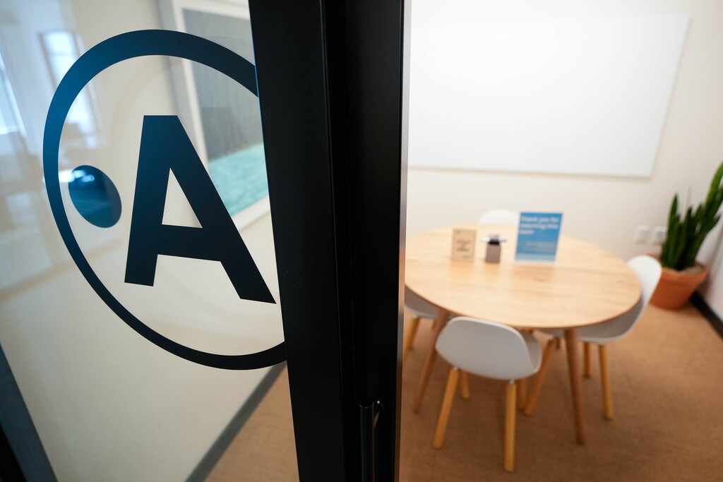 (Francisco Kjolseth | The Salt Lake Tribune) Small conference rooms are available for people at the WeWork co-working office space at The Gateway, pictured in 2022. The Gateway location will remain open, and will take in tenants from the nearby 250 Tower location that will close at the end of March 2024.