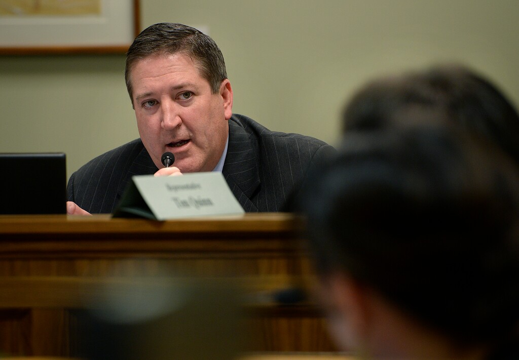 (Scott Sommerdorf | Tribune file photo)
Rep. Tim Quinn, R-Heber City, asks a question in a legislative committee, Feb. 8, 2017. Quinn is one of the architects of the tax-reform bill being negotiated behind closed doors with a little over two weeks left in the 2019 legislative session. A few tantalizing details were released to the public on Tuesday.