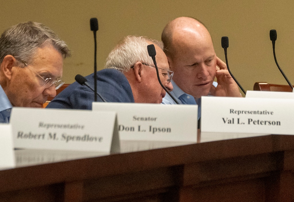 (Rick Egan | The Salt Lake Tribune)  Legislators follow along on their laptops as they get instructions on how to use the mapping software for redistricting during a tutorial, on Thursday, Sept. 2, 2021.