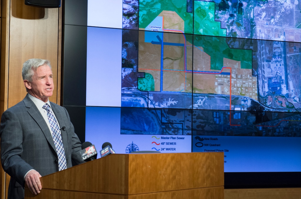 (Rick Egan  |  Tribune file photo)

Mike Reberg, Salt Lake City director of community and neighborhoods, talks about the plan to develop the city's northwest quadrant, directly west of Salt Lake City International Airport, and the International Center, Dec. 5, 2016.