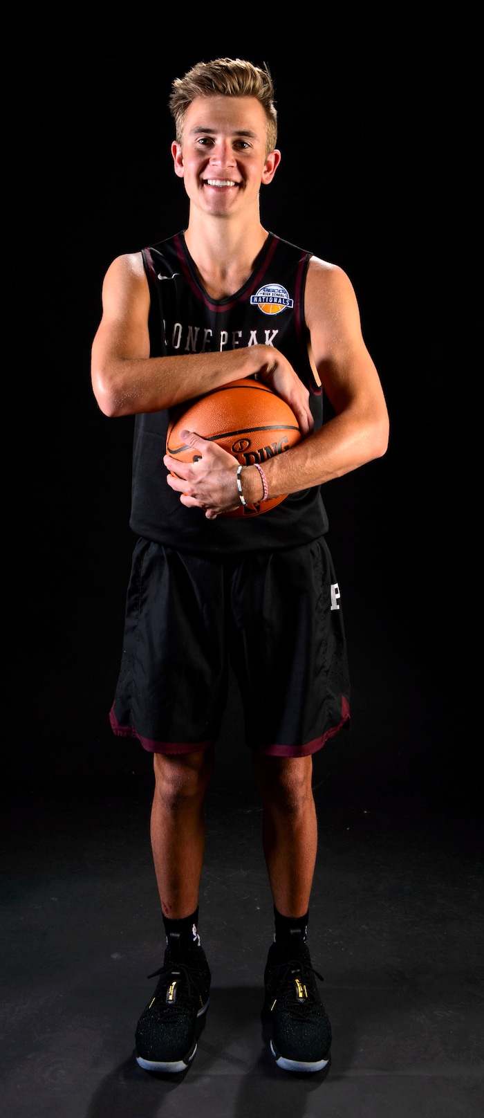 (Steve Griffin  |  The Salt Lake Tribune)  Prep basketball Steven Ashworth, Lone Peak, in the Salt Lake Tribune studio in Salt Lake City Tuesday April 10, 2018.