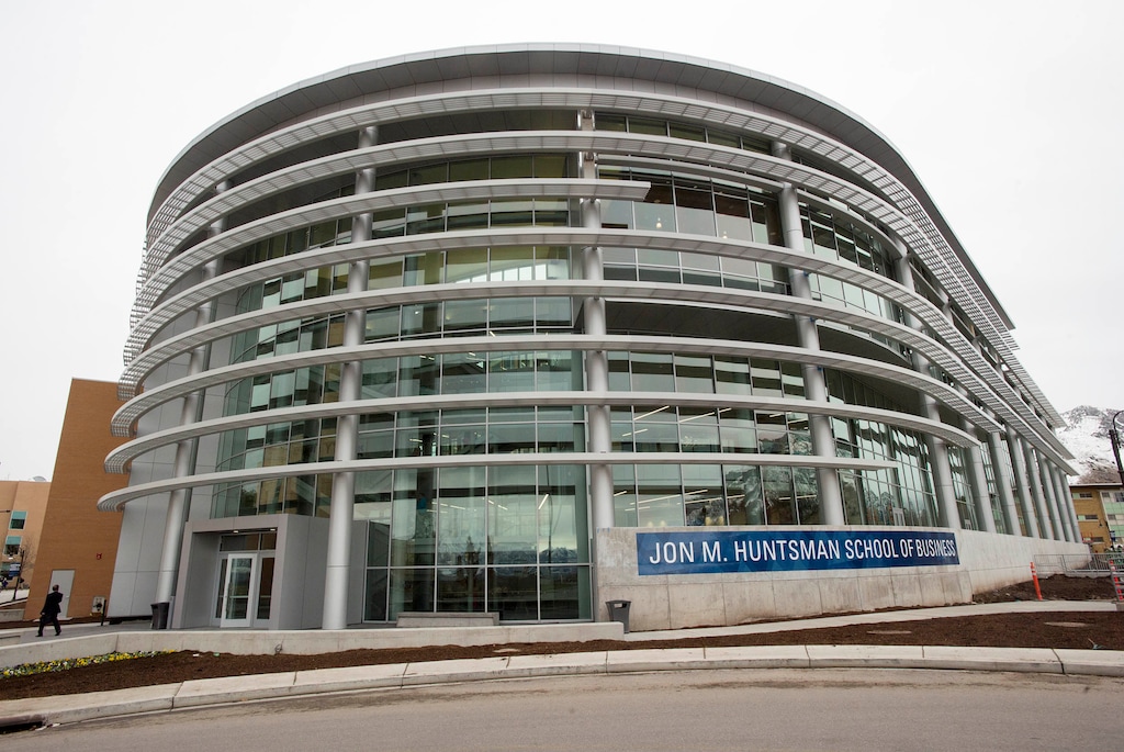 (Rick Egan  | Tribune File Photo) The Jon M. Huntsman Hall, the new $50 million building in the Jon M. Huntsman School of Business, in March 2016.