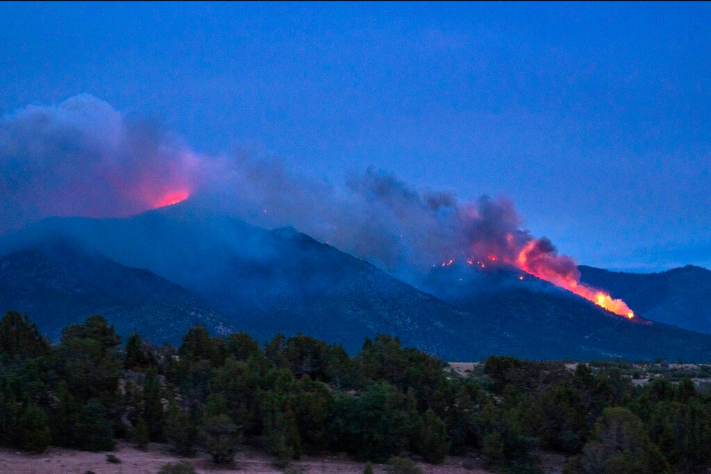 (Rick Egan | The Salt Lake Tribune) The Wild Goose Fire, east of Holden on Friday, June 26, 2026.
