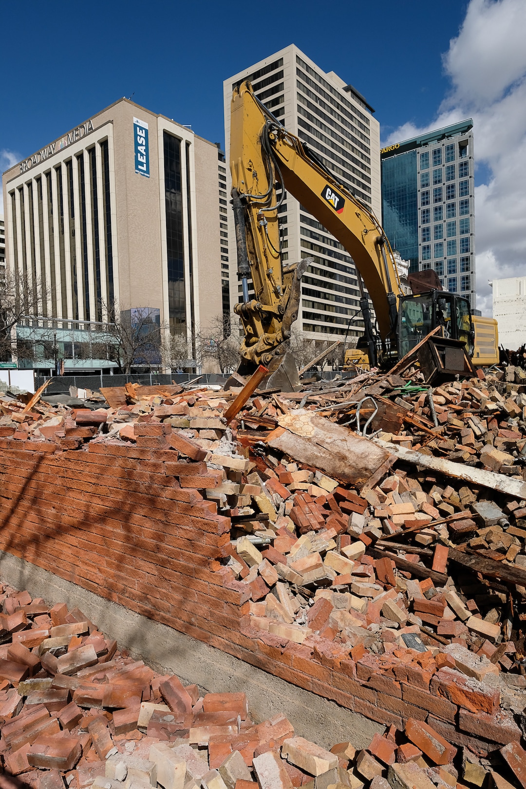 (Francisco Kjolseth  |  The Salt Lake Tribune) Crews take down the old Zephyr Club at 301 S. West Temple in Salt Lake City on Thursday, April 2, 2020. Sources say the building had substantial roof damage, unrelated to the recent earthquake, and will be replaced for now with landscaping.