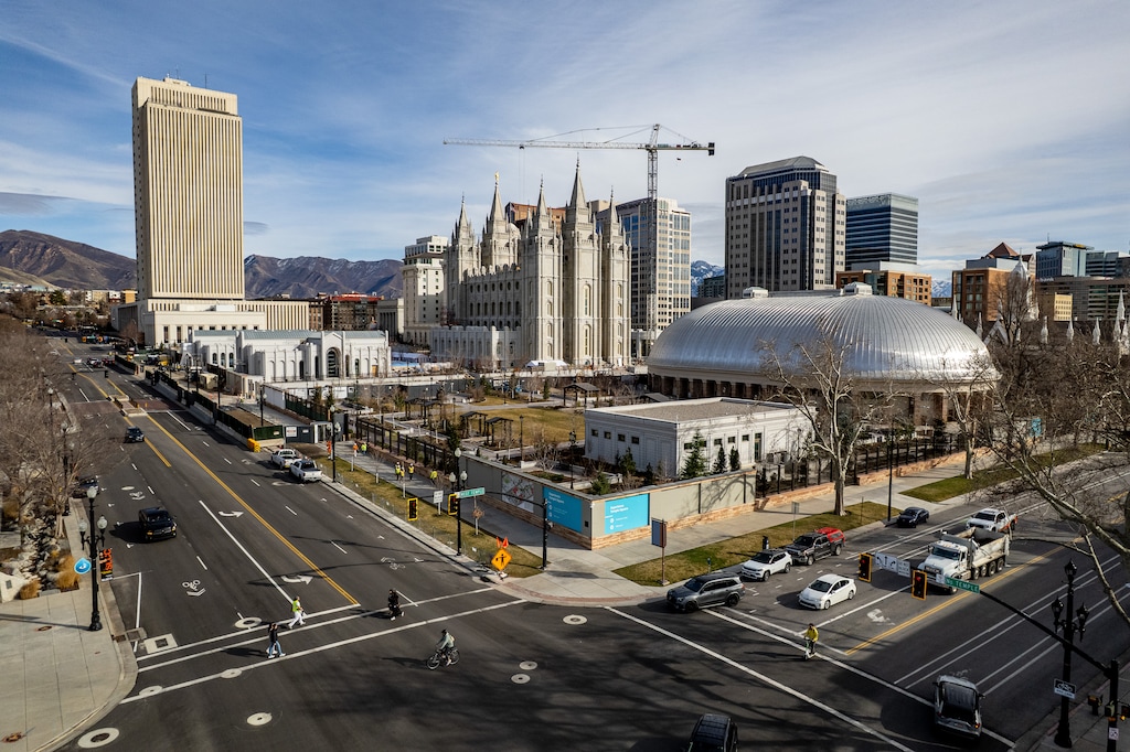(Trent Nelson | The Salt Lake Tribune) Public tours of the renovated Salt Lake Temple and its surroundings will take place every day, including Sundays, next year.