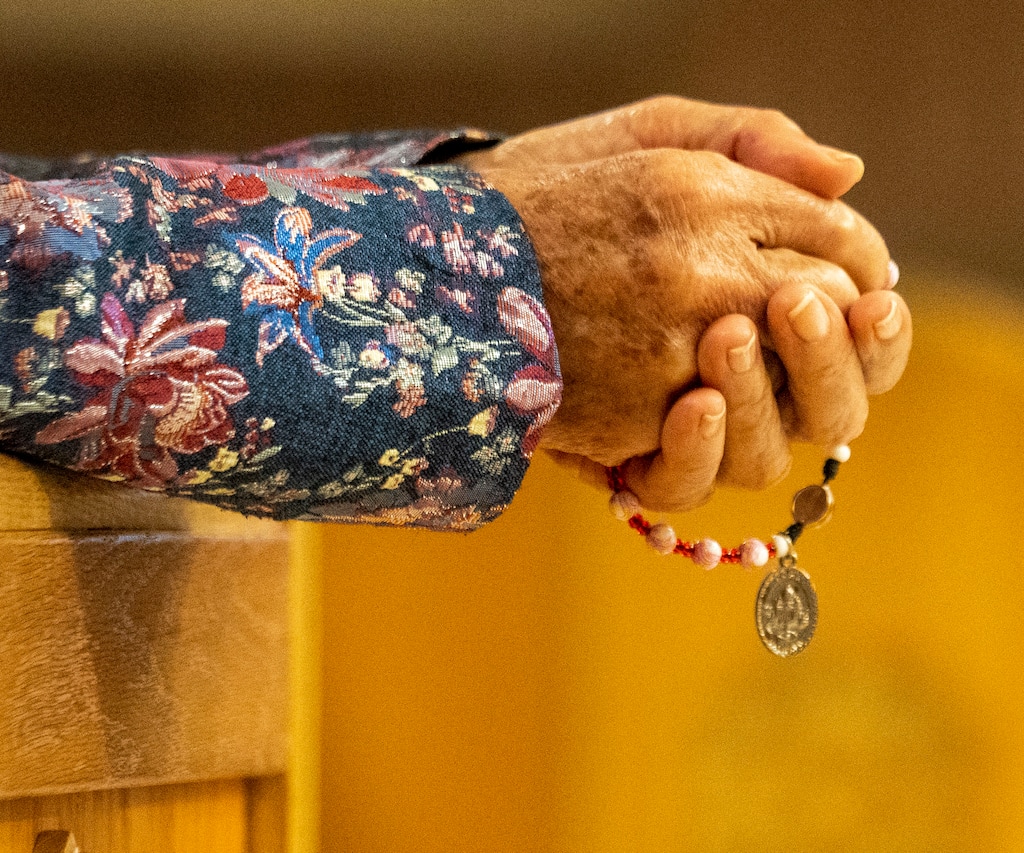 (Rick Egan | The Salt Lake Tribune) A worshipper attends a Spanish Mass at the Sacred Heart Catholic Church in Salt Lake City in 2021. New research shows Christians could make up less than half the U.S. population in 50 years.