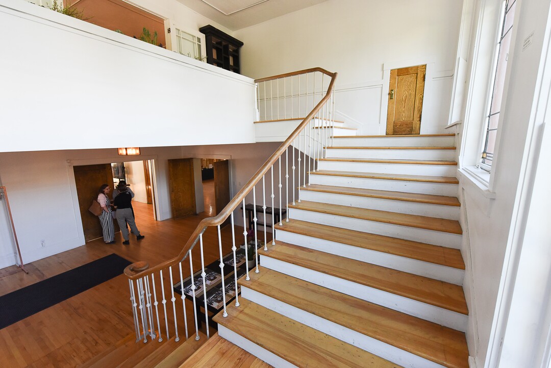 (Francisco Kjolseth  |  The Salt Lake Tribune)  Since 2016, the historic Ladies Literary Club House building at 850 E South Temple has been owned by a group of millennial visual artists and entrepreneurs, known as Photo Collective Studios. They've renovated the building and are now seeking a grant to make it ADA accessible for the first time in its 106-year history. To publicize their cause, on Tuesday, Sept. 24, 2019, they opened their refurbished building to tours.