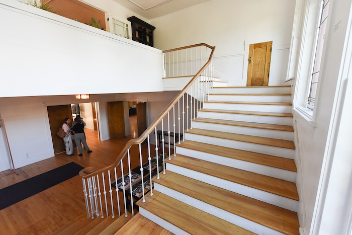 (Francisco Kjolseth  |  The Salt Lake Tribune)  Since 2016, the historic Ladies Literary Club House building at 850 E South Temple has been owned by a group of millennial visual artists and entrepreneurs, known as Photo Collective Studios. They've renovated the building and are now seeking a grant to make it ADA accessible for the first time in its 106-year history. To publicize their cause, on Tuesday, Sept. 24, 2019, they opened their refurbished building to tours.