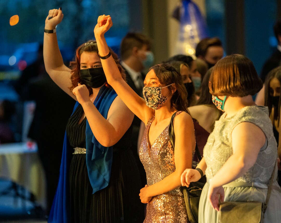 (Rick Egan | The Salt Lake Tribune)Cyprus students dance at the Cyprus High school Prom, at the Viridian Event Center, on Saturday, April 24, 2021.
