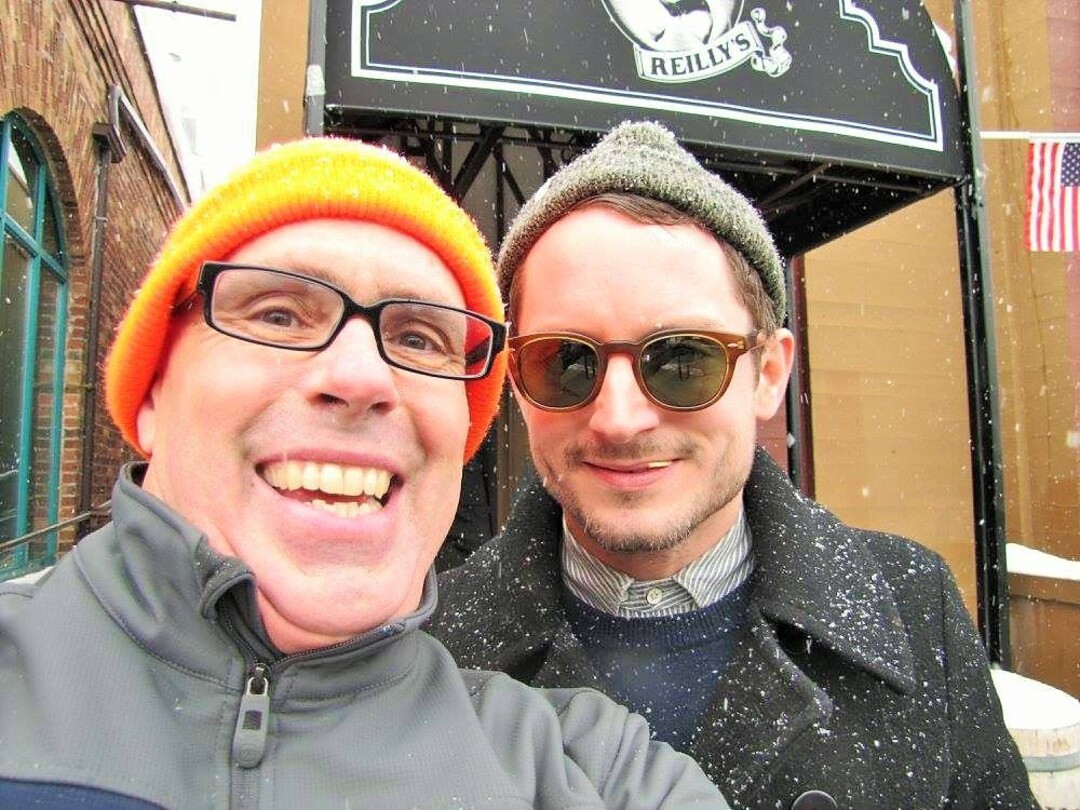 Stuart Graves with Elijah Wood.