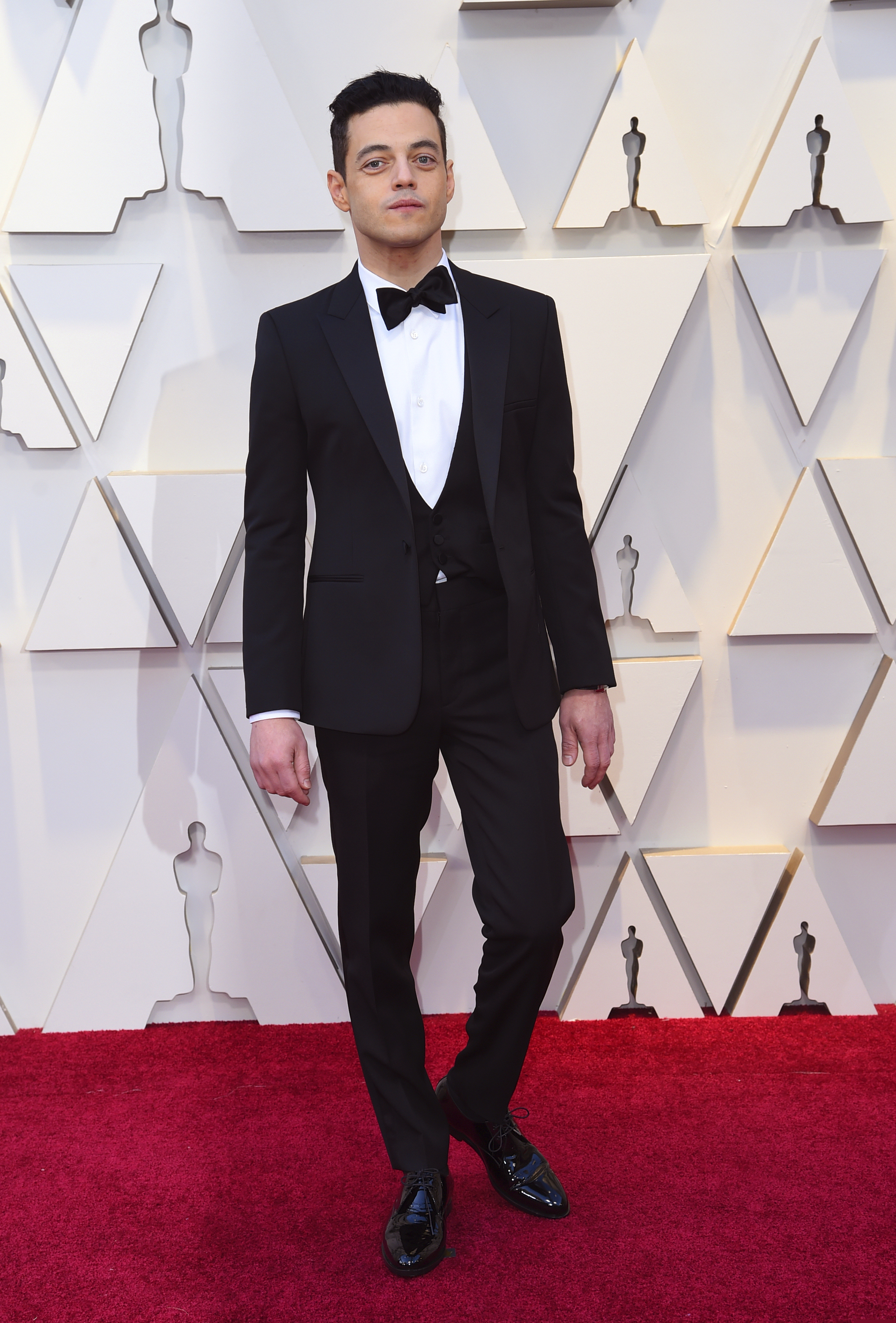 Rami Malek arrives at the Oscars on Sunday, Feb. 24, 2019, at the Dolby Theatre in Los Angeles. (Photo by Richard Shotwell/Invision/AP)