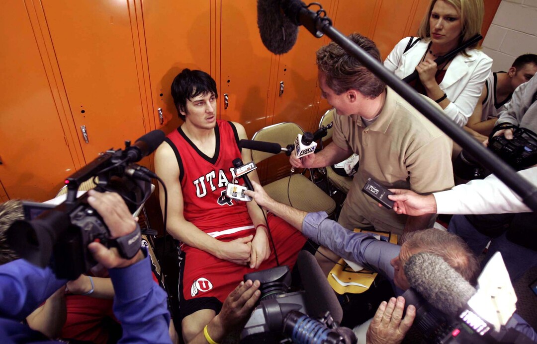 University of Utah basketball team practice Thursday at the University of Texas's Erwin Center, where they will face Kentucky in the NCAA sweet sixteen Friday night.Photo by Trent Nelson 3.24.2005