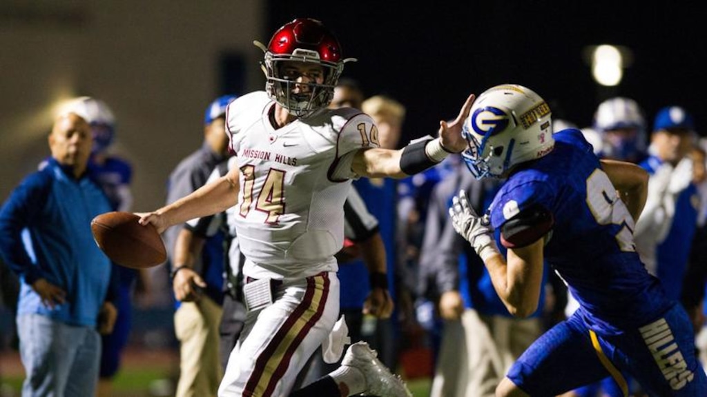 | Courtesy Jack Tuttle
Jack Tuttle of Mission Hills High School in San Marcos, California. Tuttle, a San Diego resident, has committed to the University of Utah football program. He's been rated among the top high school players in the nation.