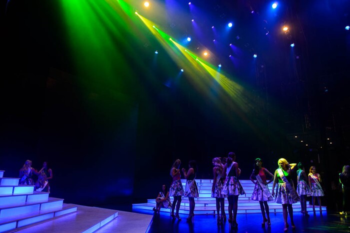 (Trent Nelson | The Salt Lake Tribune)
Contestants rehearse before the curtain goes up at the Miss Utah pageant in Salt Lake City, Wednesday June 13, 2018.
