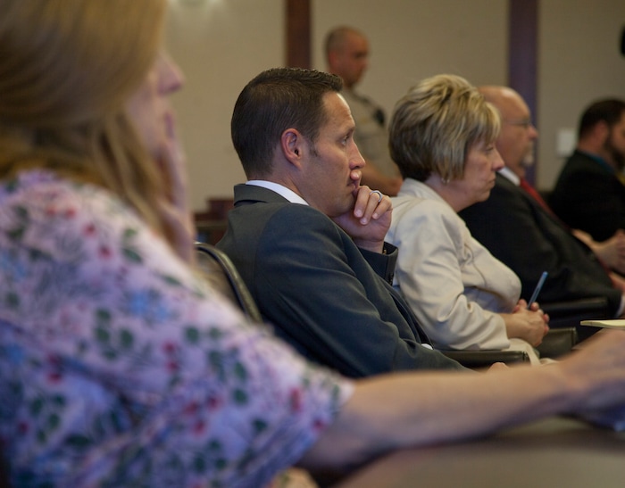 (Chris Caldwell  |  Pool Photo)  The detention hearing and initial appearance for the 16-year-old boy accused of bringing a bomb to Pine View High School. Wednesday, March 28, 2018.