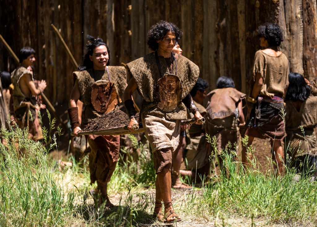 (Rick Egan | The Salt Lake Tribune)   
Actors dressed as soldiers and "stripling warriors" film a scene for the Book of Mormon Videos in 2022. A Latter-day Saint scholar says “context matters a great deal" in all literature, including sacred texts.