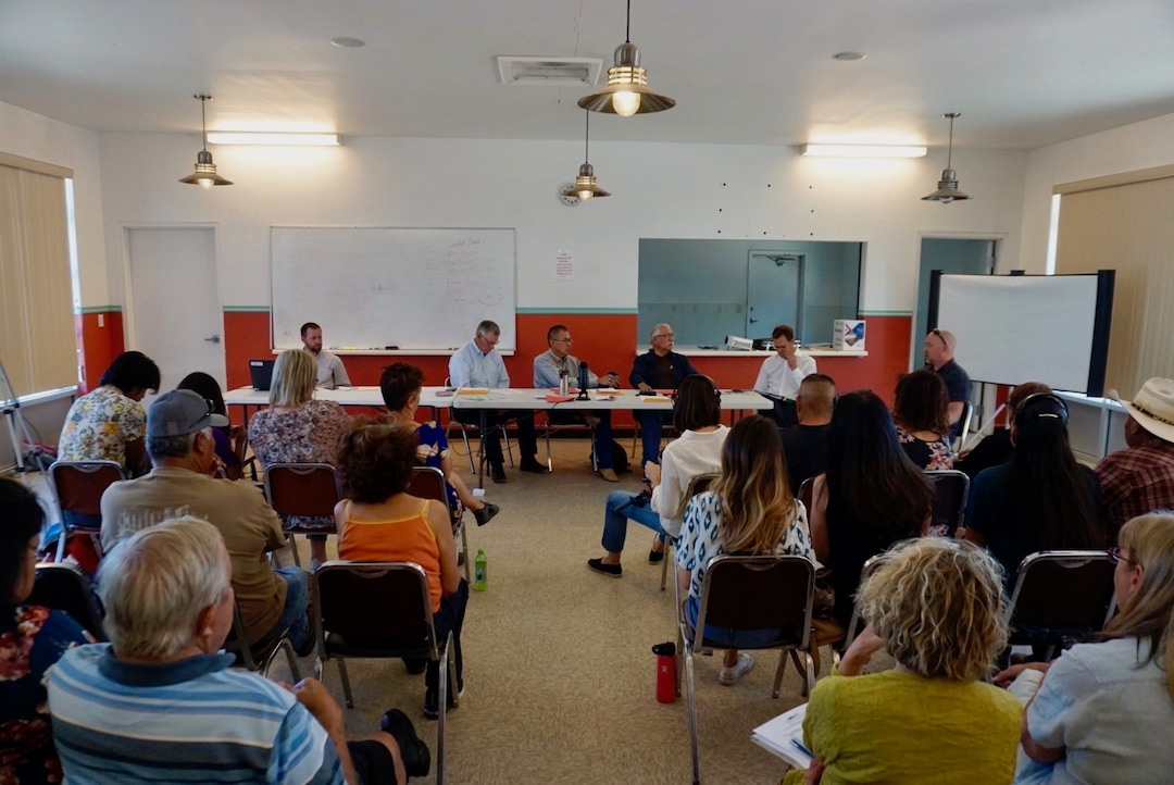 (Zak Podmore  |  The Salt Lake Tribune) San Juan County Commission meeting in Oljato-Monument Valley, Utah, on Tuesday, July 2, 2019.
