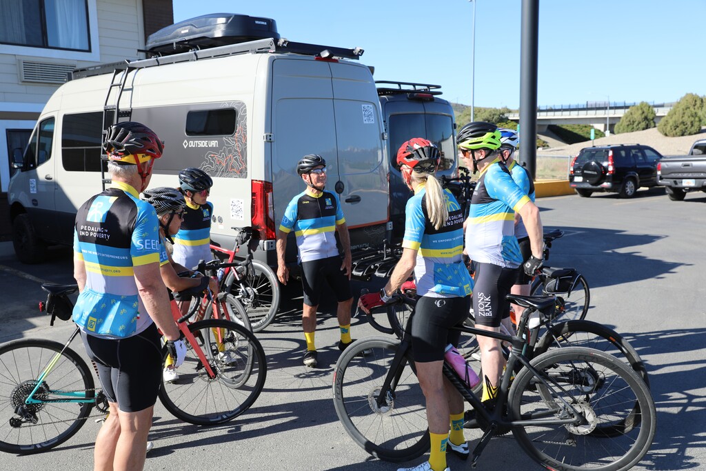 USU Professor Mike Glauser is on a coast-to-coast bike ride called “Pedaling to End Poverty.”