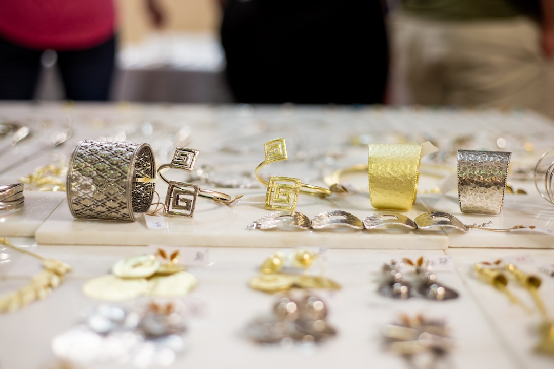 (Rachel Molenda  |  The Salt Lake Tribune) Jewelry for sale at the Salt Lake Greek Festival on Saturday, Sept. 8, 2018.